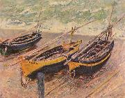 Claude Monet Three Fishing Boats oil on canvas